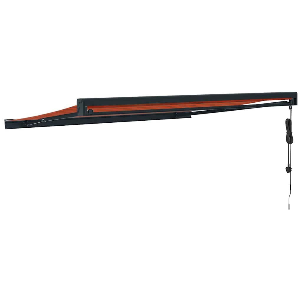 Tenda Retrattile Arancione Marrone 3x2,5 m Tessuto e Alluminio 3154616