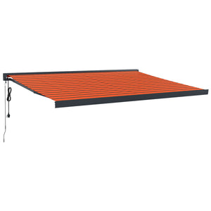 Tenda Sole Retrattile Arancione Marrone 4x3m Tessuto Alluminio 3154618
