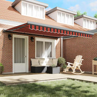 Tenda Sole Retrattile Arancione Marrone 4x3m Tessuto Alluminio 3154618