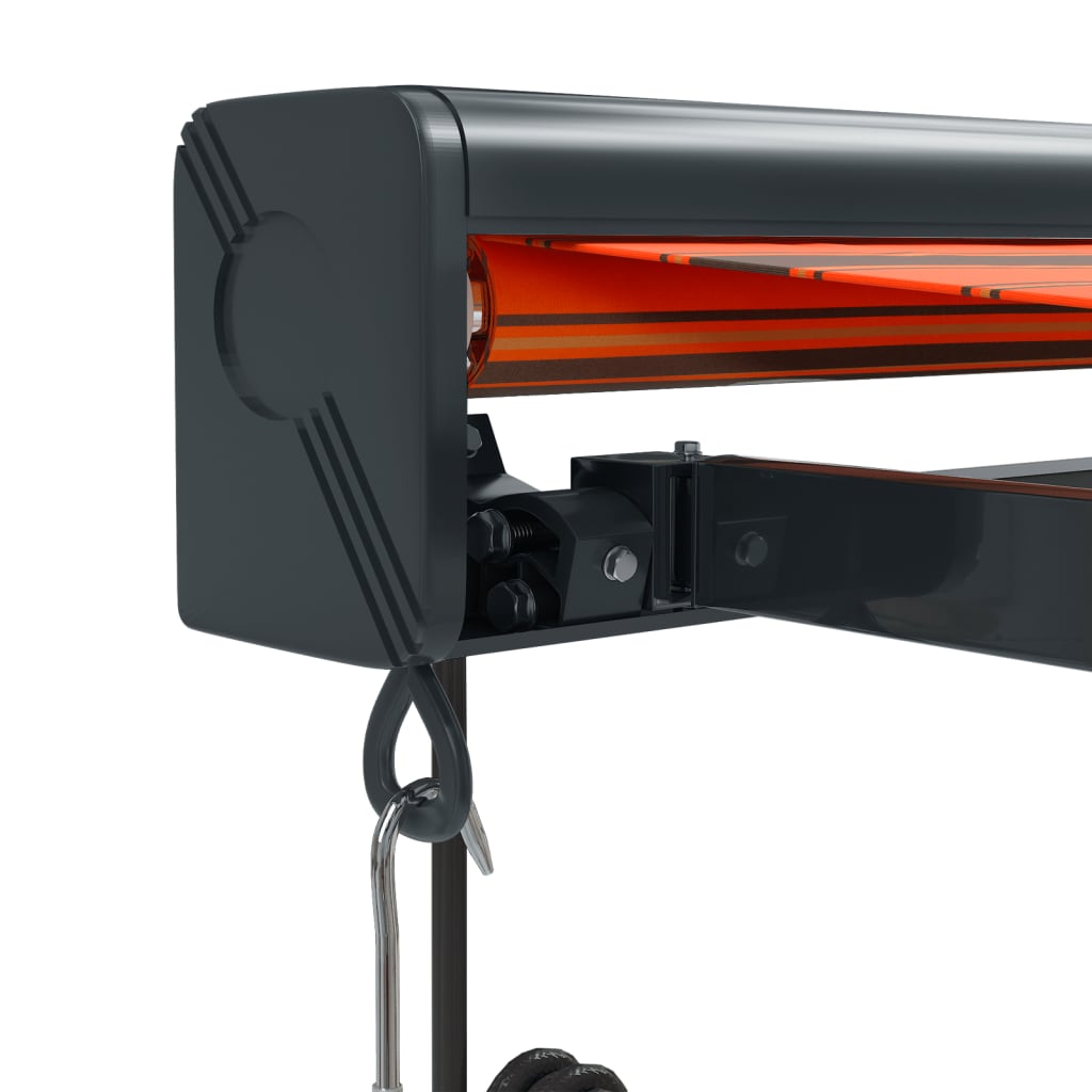 Tenda Retrattile Arancione e Marrone 4,5x3m Tessuto e Alluminio 3154619