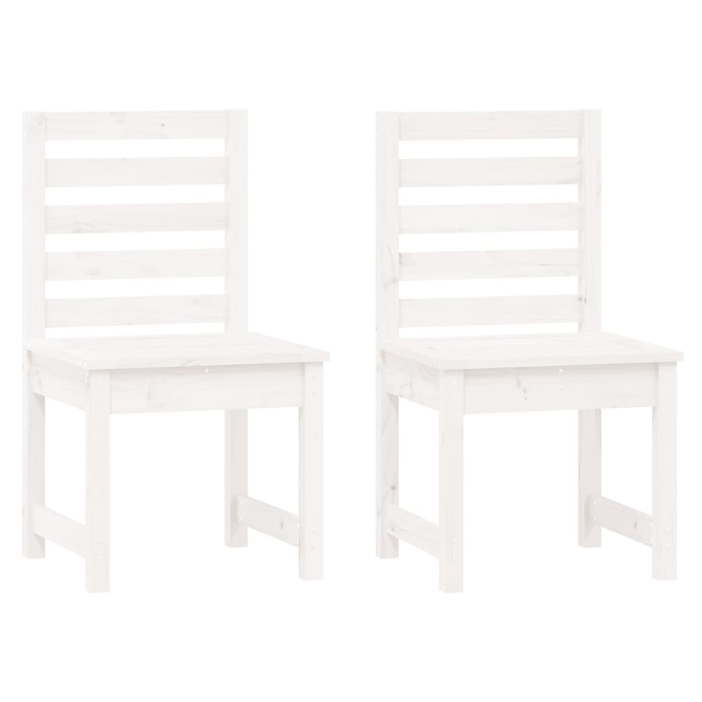 Set da Bistrot da Giardino 3pz Bianco in Legno Massello di Pino 3154672