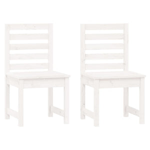 Set da Bistrot da Giardino 3pz Bianco in Legno Massello di Pino 3154672