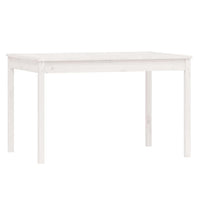 Set da Pranzo per Giardino 5pz Bianco in Legno Massello di Pino 3154684