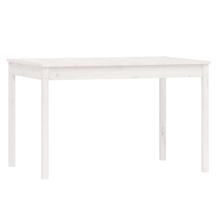 Set da Pranzo per Giardino 5pz Bianco in Legno Massello di Pino 3154684