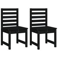 Set da Pranzo per Giardino 4pz Nero in Legno Massello di Pino 3154699