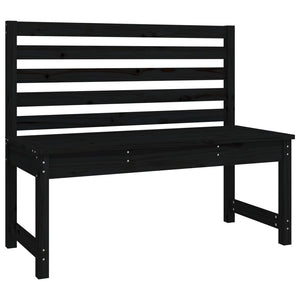 Set da Pranzo per Giardino 4pz Nero in Legno Massello di Pino 3154699