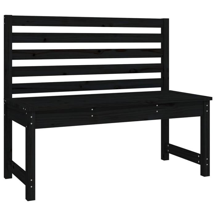 Set da Pranzo per Giardino 4pz Nero in Legno Massello di Pino 3154699