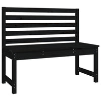 Set da Pranzo per Giardino 4pz Nero in Legno Massello di Pino 3154699