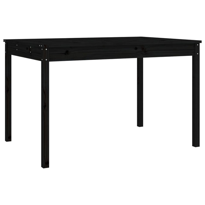 Set da Pranzo per Giardino 4pz Nero in Legno Massello di Pino 3154699