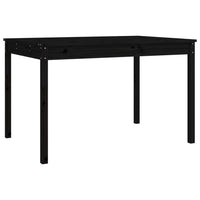 Set da Pranzo per Giardino 4pz Nero in Legno Massello di Pino 3154699