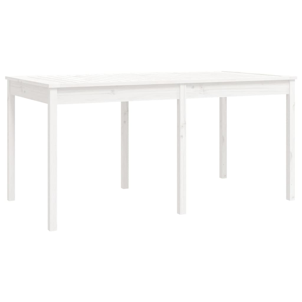 Set da Pranzo per Giardino 7pz Bianco in Legno Massello di Pino 3154714