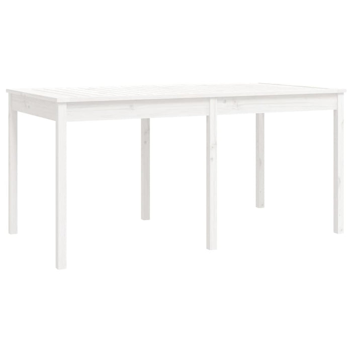 Set da Pranzo per Giardino 7pz Bianco in Legno Massello di Pino 3154714
