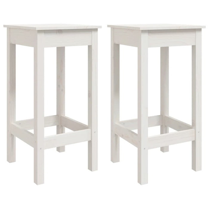 Set Bar da Giardino 3 pz Bianco in Legno Massello di Pino 3154726