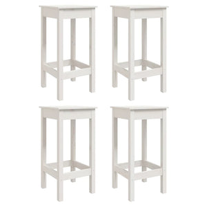 Set Bar da Giardino 5 pz Bianco in Legno Massello di Pino