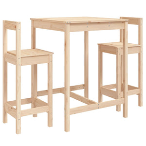 Set Bar da Giardino 3 pz in Legno Massello di Pino 3154735