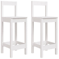 Set Bar da Giardino 3 pz Bianco in Legno Massello di Pino 3154736