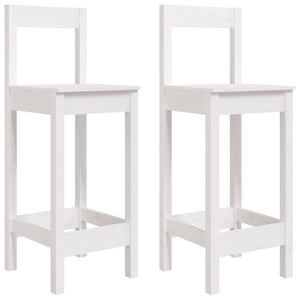 Set Bar da Giardino 3 pz Bianco in Legno Massello di Pino 3154736