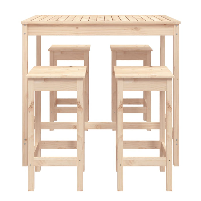 Set Bar da Giardino 5 pz in Legno Massello di Pino 3154745
