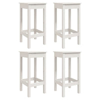 Set Bar da Giardino 5 pz Bianco in Legno Massello di Pino