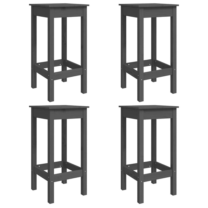 Set Bar da Giardino 5 pz Grigio in Legno Massello di Pino 3154747