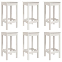 Set Bar da Giardino 7 pz Bianco in Legno Massello di Pino 3154756
