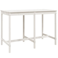 Set Bar da Giardino 7 pz Bianco in Legno Massello di Pino 3154756
