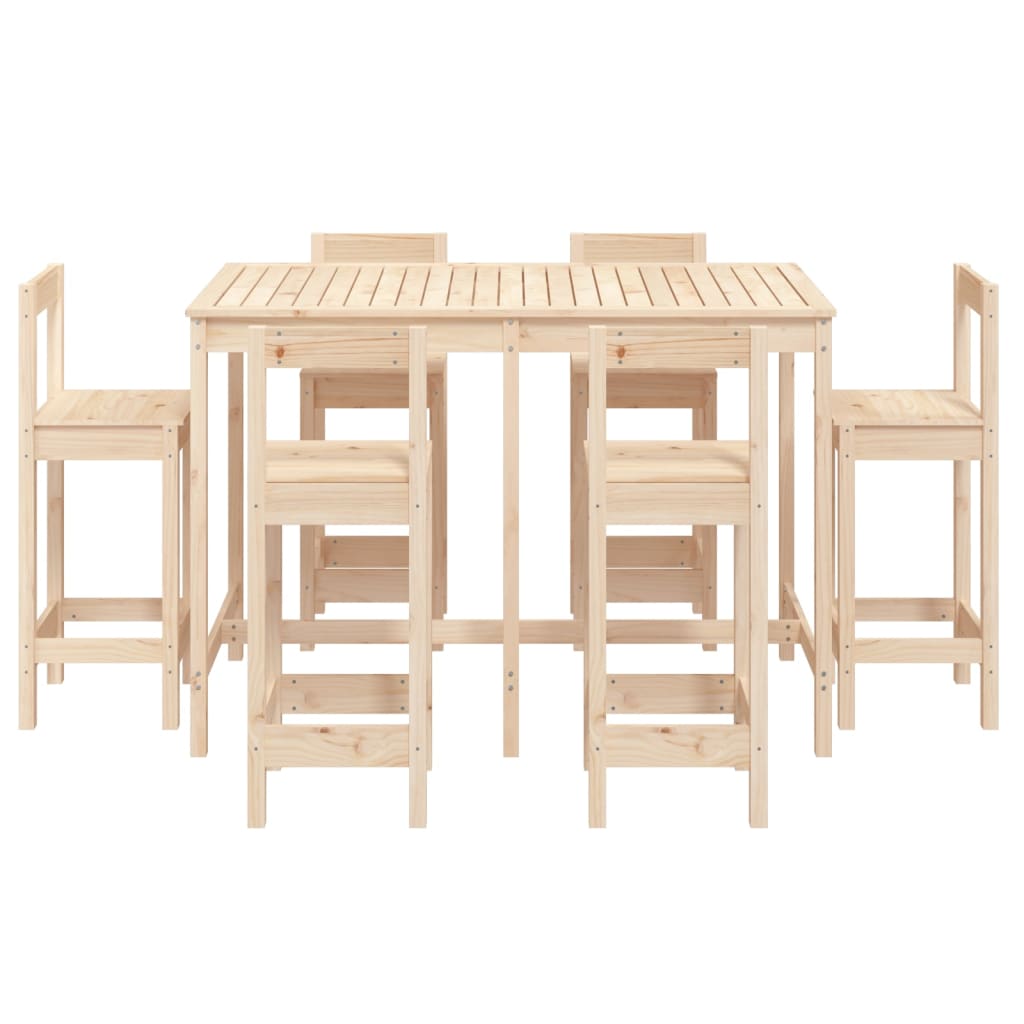 Set Bar da Giardino 7 pz in Legno Massello di Pino 3154760
