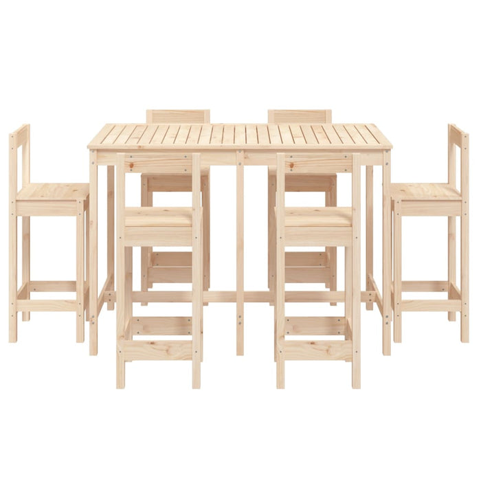 Set Bar da Giardino 7 pz in Legno Massello di Pino 3154760