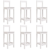 Set Bar da Giardino 7 pz Bianco in Legno Massello di Pino 3154761