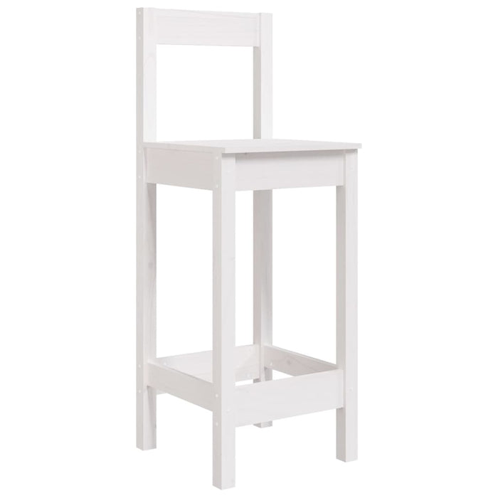 Set Bar da Giardino 7 pz Bianco in Legno Massello di Pino 3154761