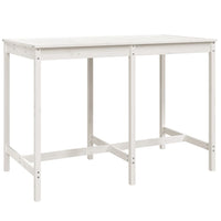 Set Bar da Giardino 7 pz Bianco in Legno Massello di Pino 3154761