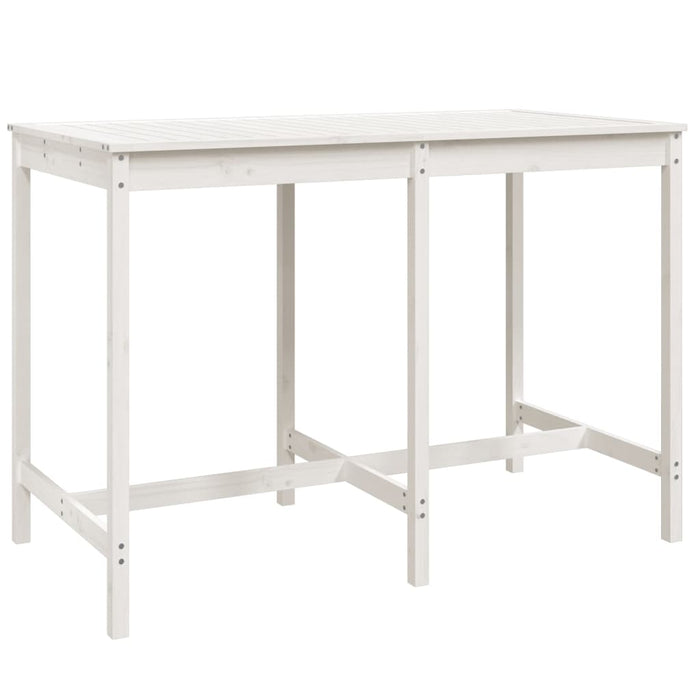 Set Bar da Giardino 7 pz Bianco in Legno Massello di Pino 3154761