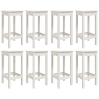 Set Bar da Giardino 9 pz Bianco in Legno Massello di Pino 3154766