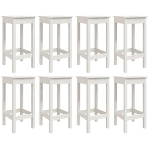 Set Bar da Giardino 9 pz Bianco in Legno Massello di Pino 3154766
