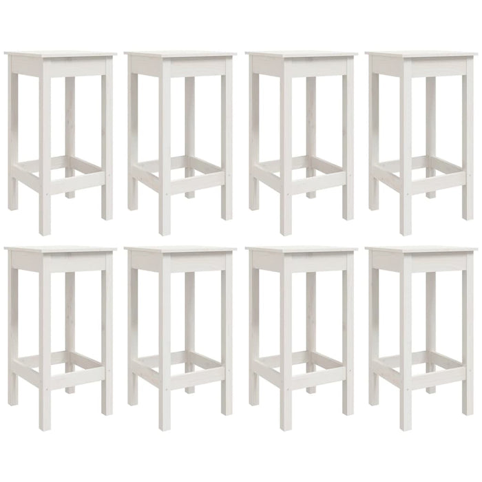 Set Bar da Giardino 9 pz Bianco in Legno Massello di Pino 3154766