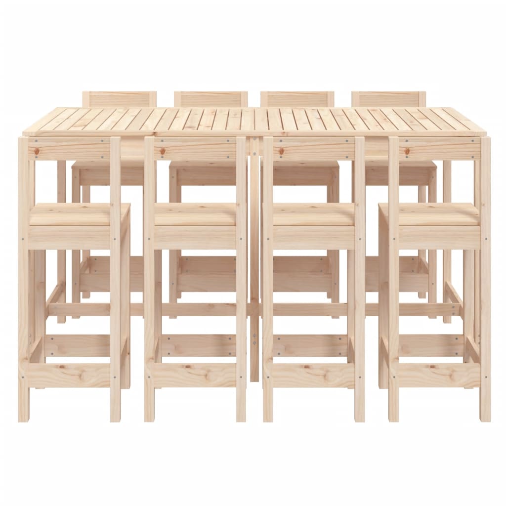 Set Bar da Giardino 9 pz in Legno Massello di Pino 3154770
