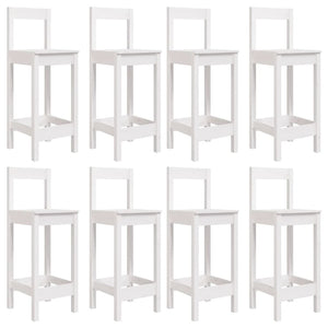 Set Bar da Giardino 9 pz Bianco in Legno Massello di Pino 3154771