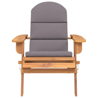 Sedia Adirondack da Giardino con Cuscini Legno Massello Acacia