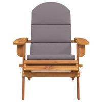 Sedia Adirondack da Giardino con Cuscini Legno Massello Acacia 360032