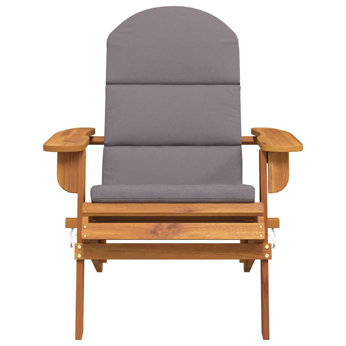 Sedia Adirondack da Giardino con Cuscini Legno Massello Acacia 360032
