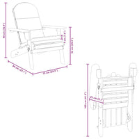 Sedia Adirondack da Giardino con Cuscini Legno Massello Acacia 360032