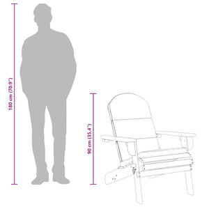 Sedia Adirondack da Giardino con Cuscini Legno Massello Acacia 360032