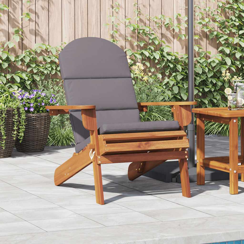 Sedia Adirondack da Giardino con Cuscini Legno Massello Acacia 360032