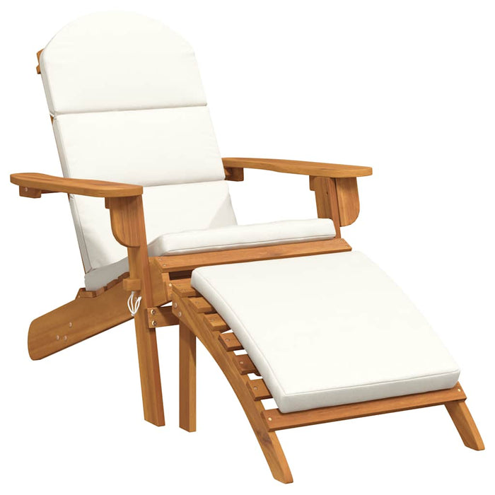 Sedia Adirondack Giardino con Poggiapiedi Legno Massello Acacia 360033