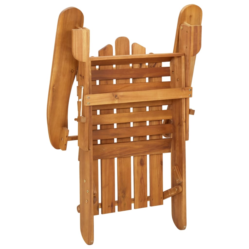 Sedia Adirondack Giardino con Poggiapiedi Legno Massello Acacia 360033