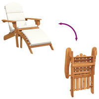 Sedia Adirondack Giardino con Poggiapiedi Legno Massello Acacia 360033