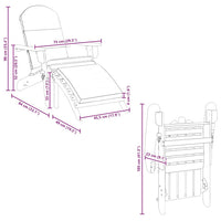 Sedia Adirondack Giardino con Poggiapiedi Legno Massello Acacia 360033