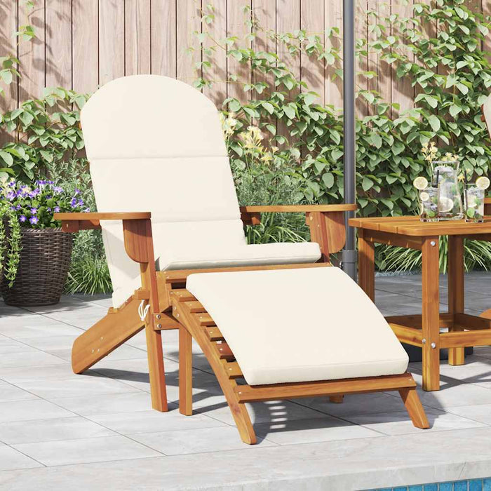 Sedia Adirondack Giardino con Poggiapiedi Legno Massello Acaciacod mxl 118642