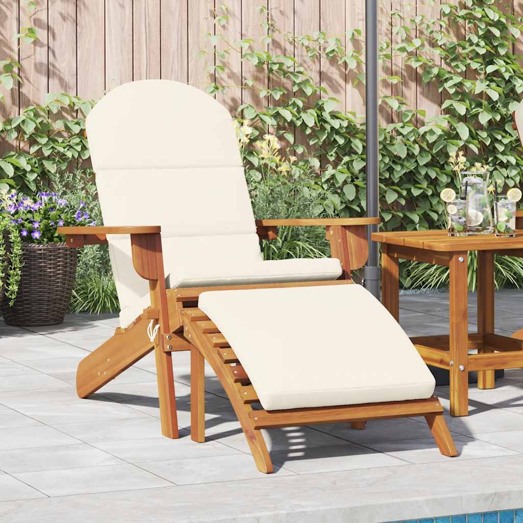 Sedia Adirondack Giardino con Poggiapiedi Legno Massello Acacia 360033