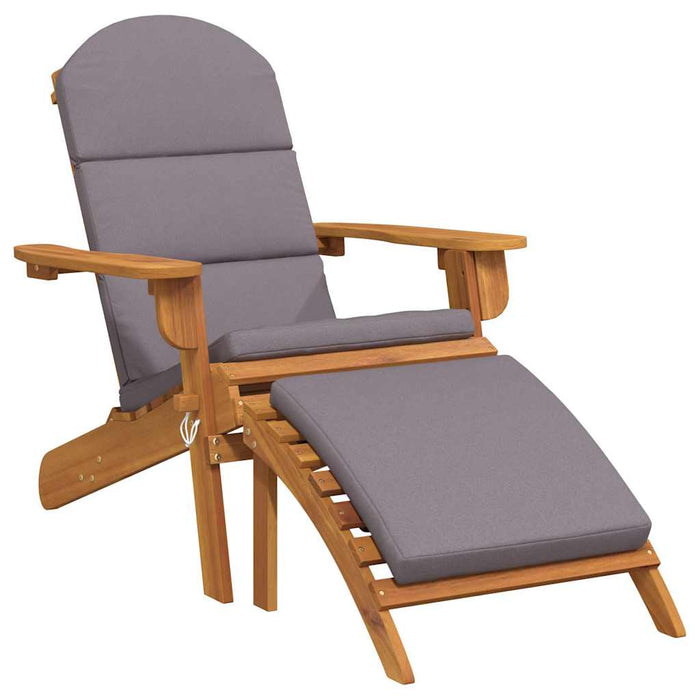 Sedia Adirondack Giardino con Poggiapiedi Legno Massello Acaciacod mxl 99586